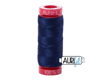 Dark Navy (2784) 12wt Small Spool | Aurifil Thread