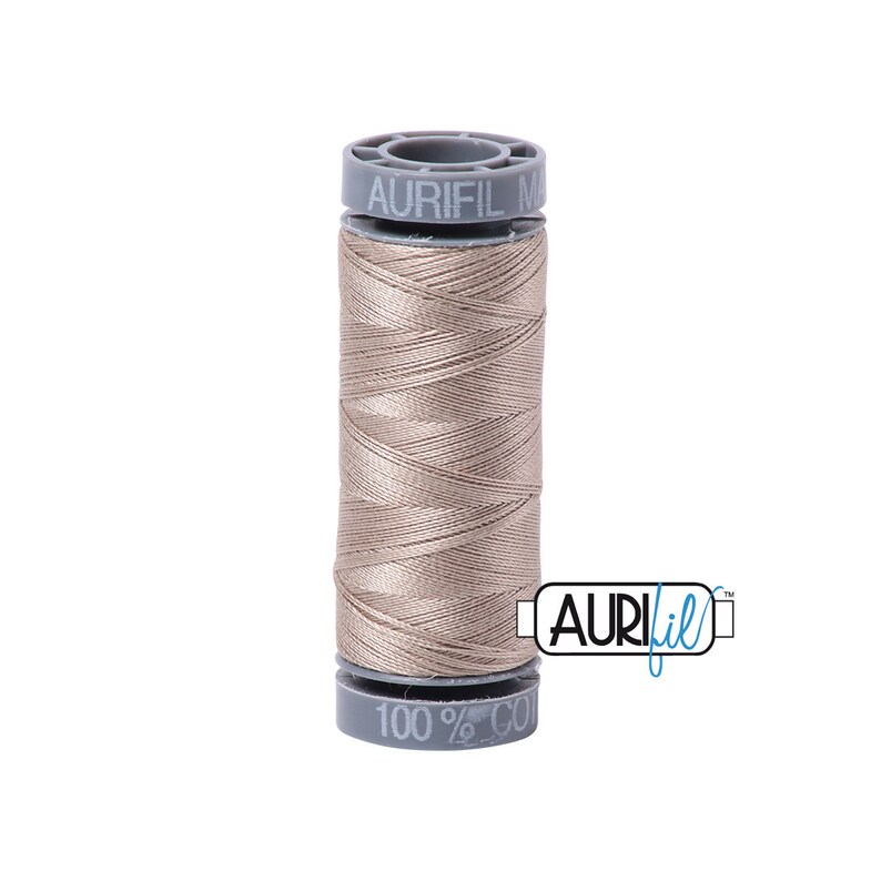 Rope Beige Aurifil Thread - 28wt 5011 Small Spool