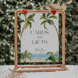 Cards and Gifts sign, Beach wedding sign, Cards and Gifts tropical sign, Tropical Wedding Destination #Aloha