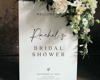 Welcome sign template, Bridal shower welcome sign, Modern and elegant bridal shower stationery #Morea