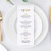 Menu Template Wedding Gold Menu Menu Card Template Wedding - Etsy