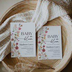 baby in bloom invitation