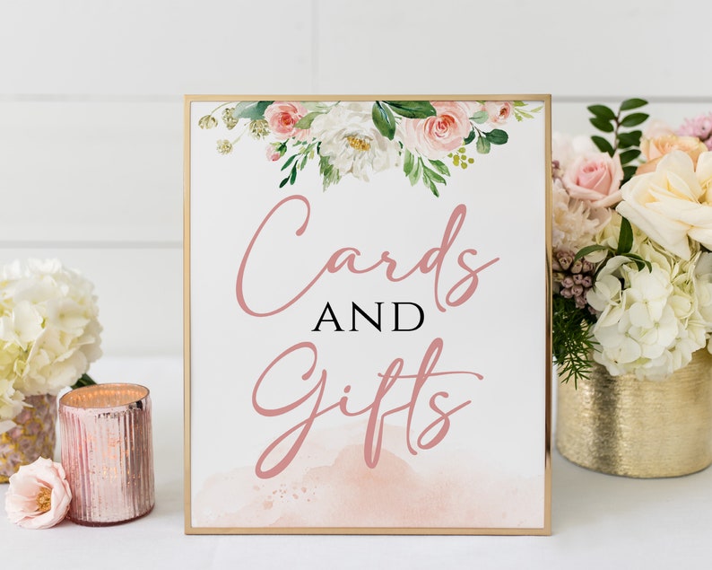 Cards and Gifts Wedding Sign Printable Cards and Gifts Sign - Etsy
