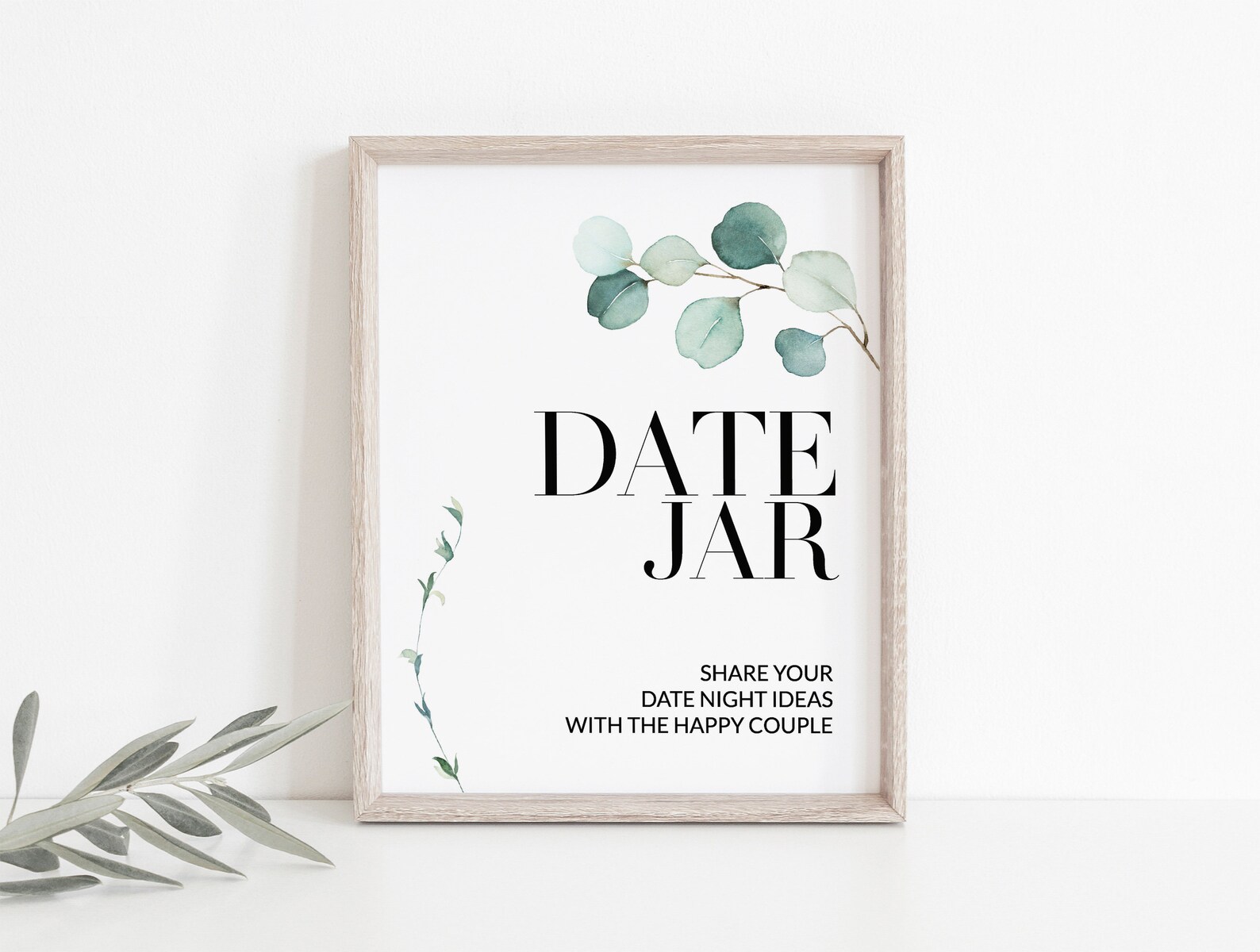 date-jar-sign-bridal-shower-sign-eucalyptus-date-jar-etsy