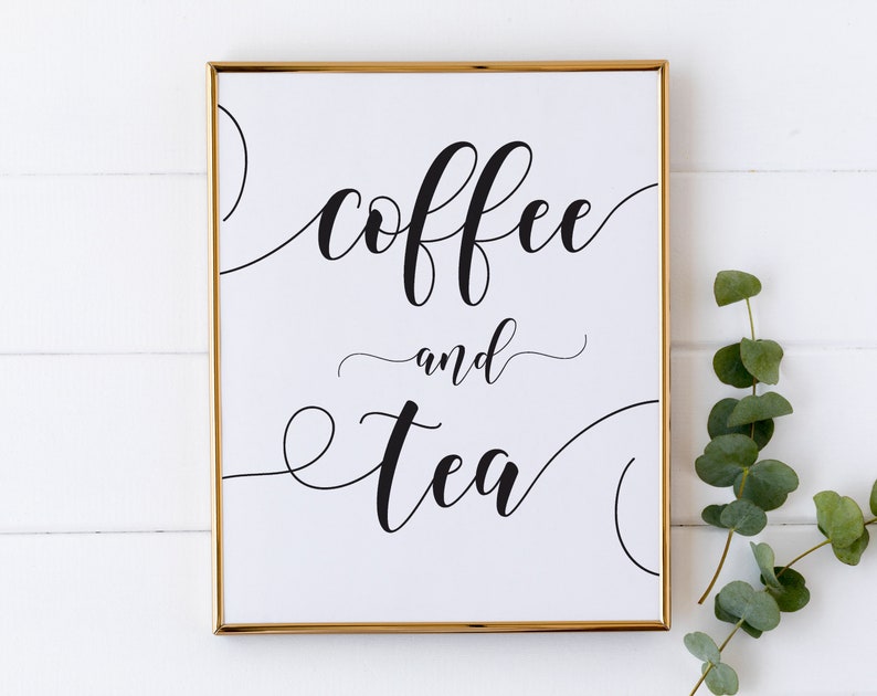 Coffee and Tea Sign Wedding Signs Coffee and Tea Wedding - Etsy