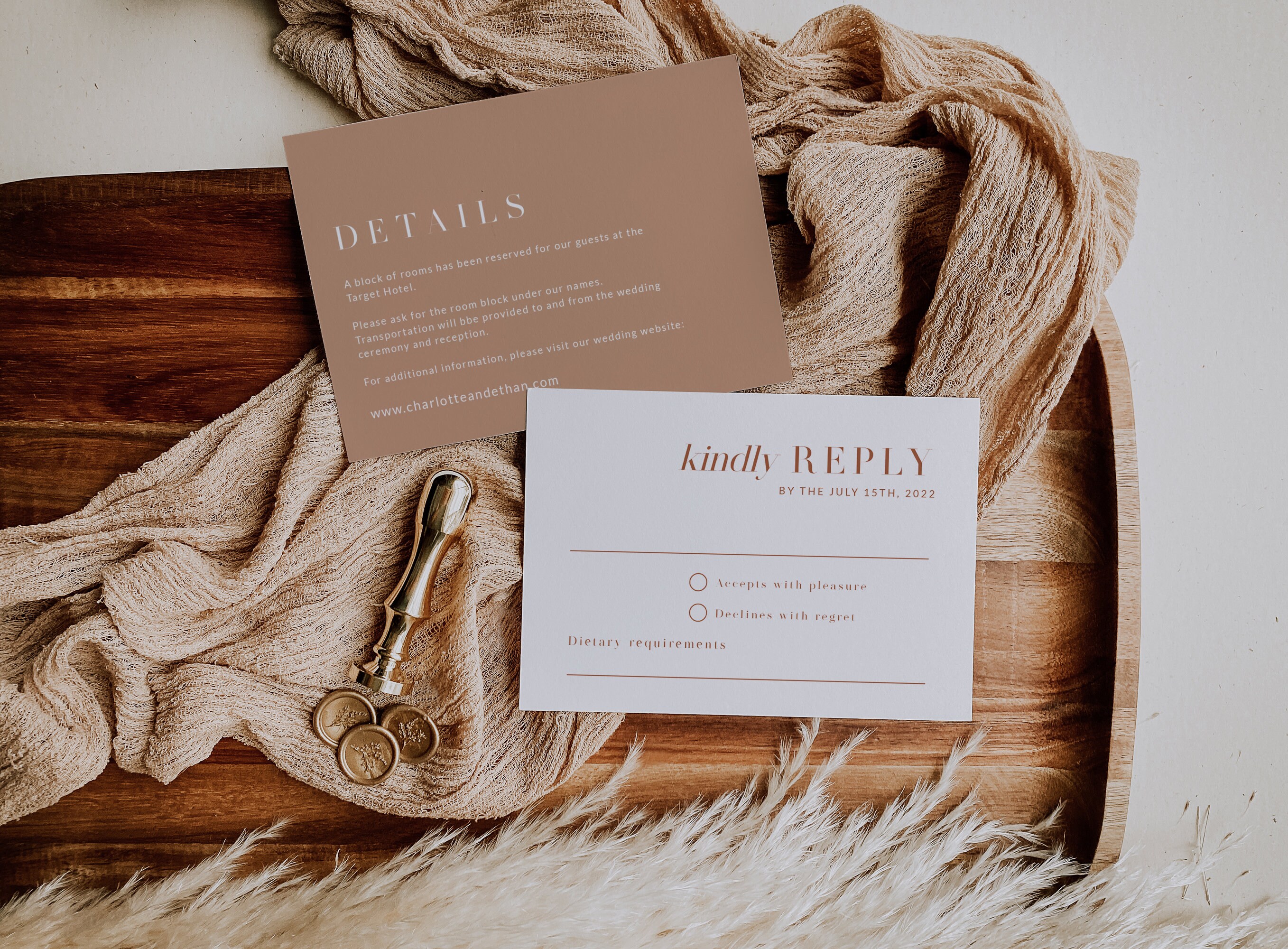 Terracotta wedding invitation suite Wedding invitation set | Etsy
