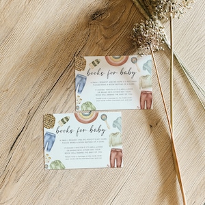 books for baby card boho