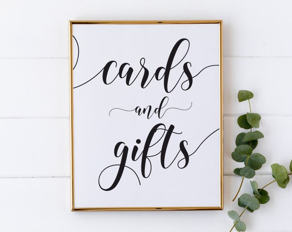 Cards and Gifts Printable Sign Wedding Sign Template | Etsy