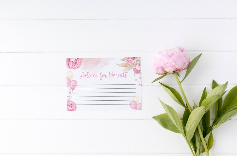 Advice for Parents Card Printable Advice Card Template Baby Etsy