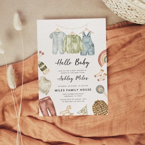 baby shower invitation hello baby