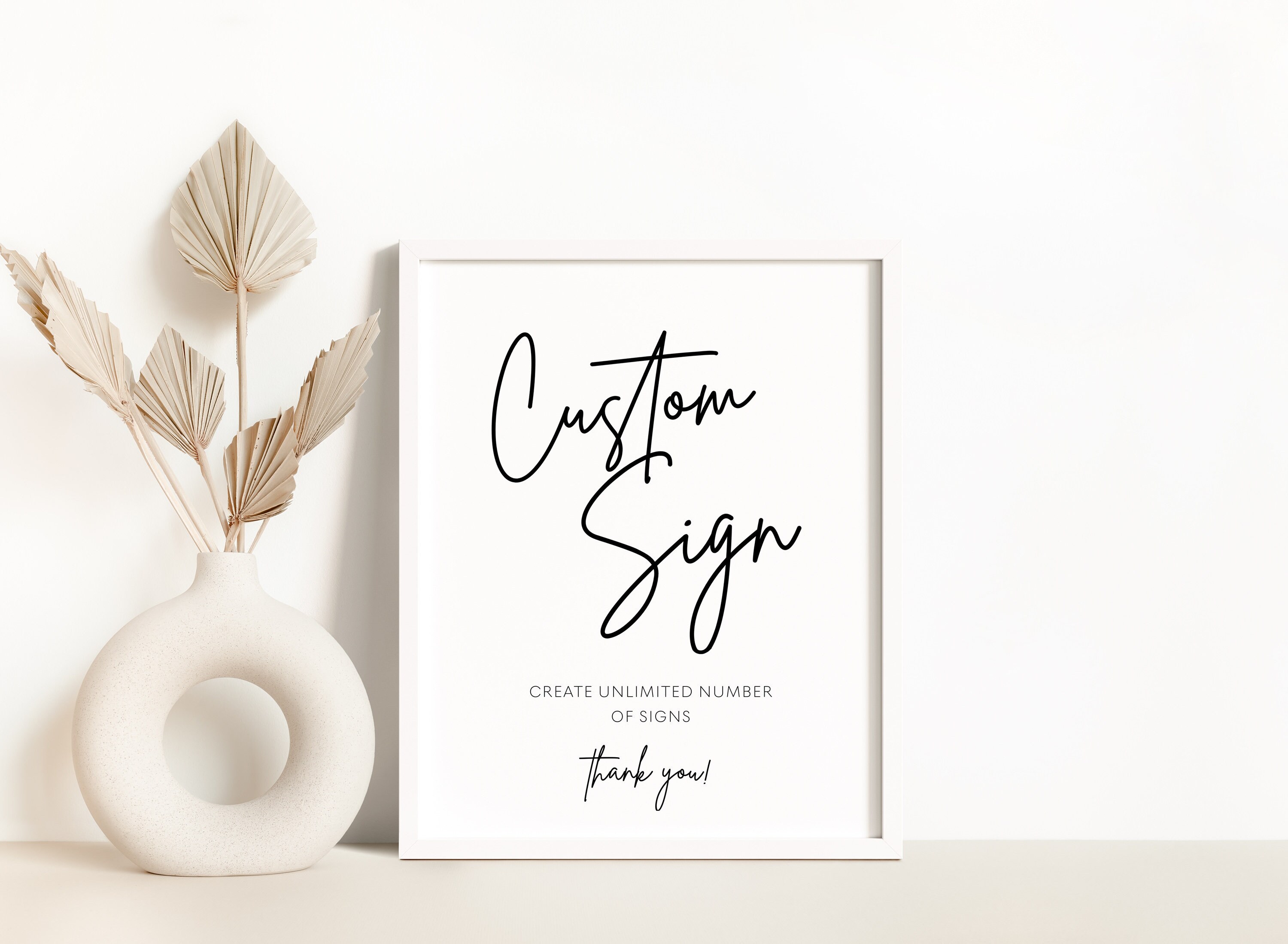 Custom Wedding Sign Custom Sign Template DIY Unlimited Table - Etsy