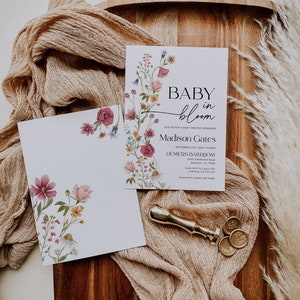 baby in bloom invitation