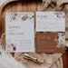 Pampas wedding invitation set, Modern terracotta boho invitation, Wedding invitation template #Ellery