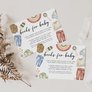 books for baby card boho