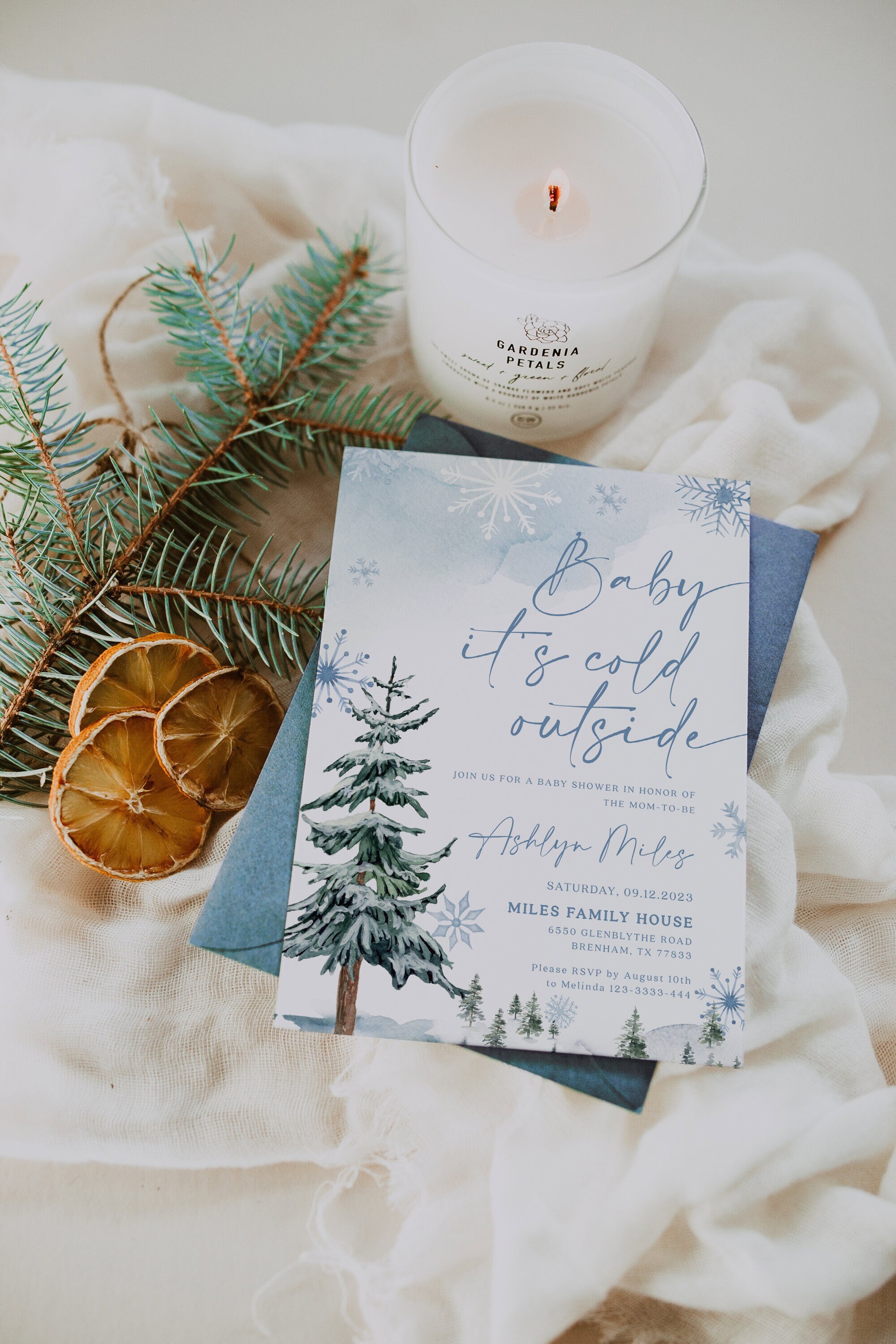 Baby its cold outside invitation Winter baby shower invitation Winter wonderland baby shower Baby shower invitation template