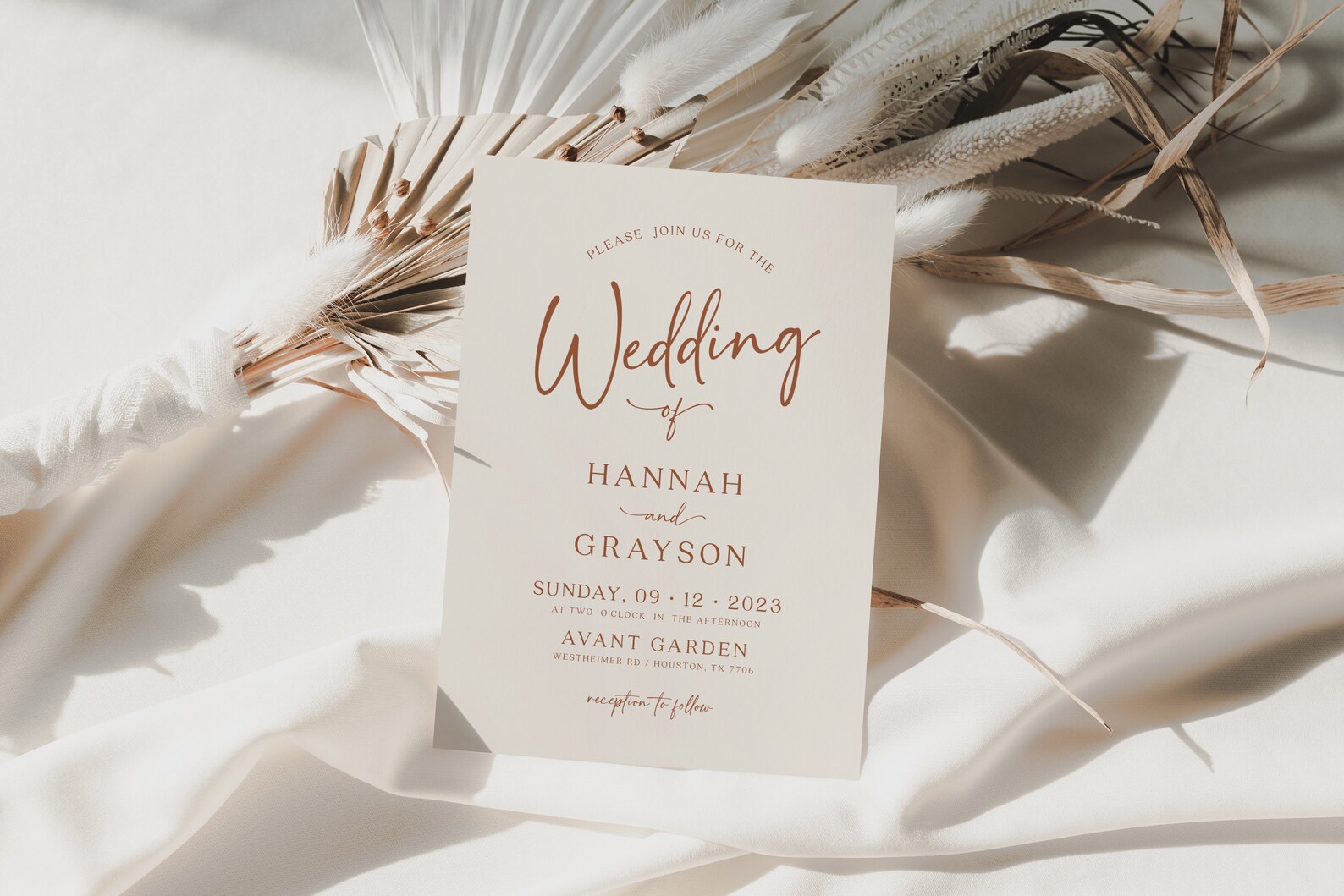 Terracotta Wedding Invitation Set Wedding Invitation Template - Etsy