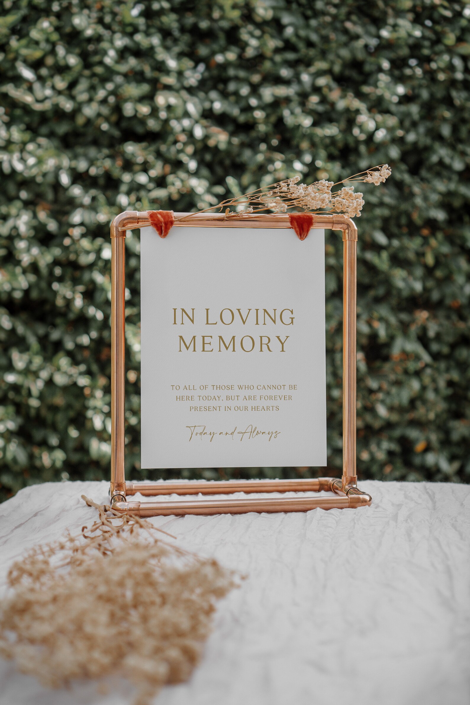 Gold in Loving Memory Sign in Loving Memory Template Gold - Etsy