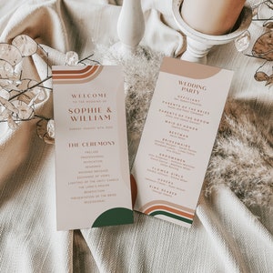 modern wedding program