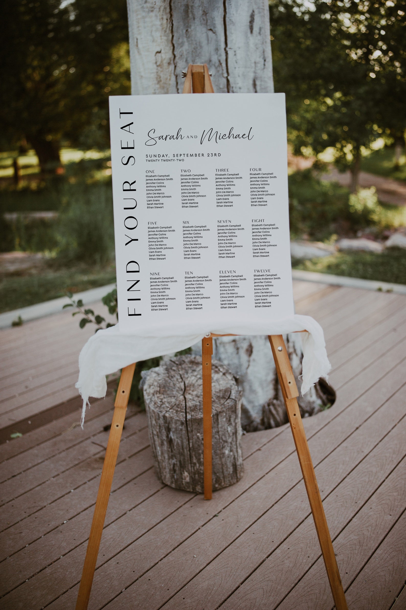 Seating Arrangement Sign Seating Chart Template Classic - Etsy
