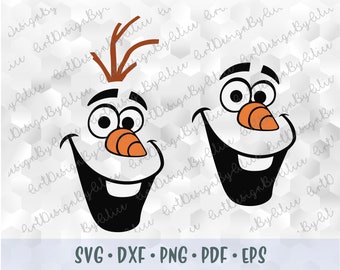 Olaf Face Svg Etsy