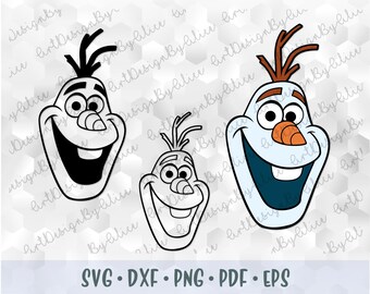 Olaf Face Svg Etsy