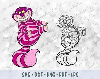 Download Free Cheshire Cat Vector Etsy SVG Cut Files