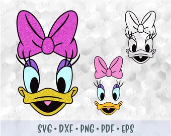 pic Face Daisy Duck Svg etsy