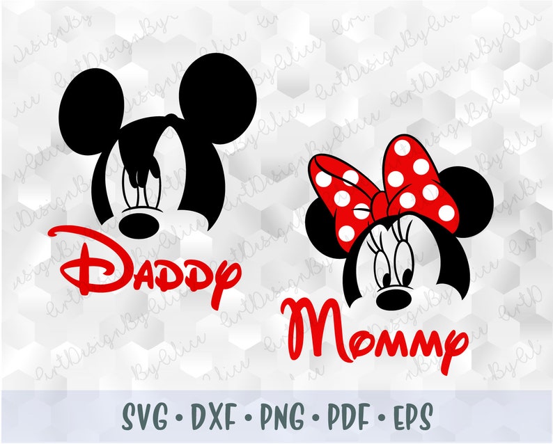 Download SVG PNG Mickey Minnie Mouse Daddy Mommy Grandma Grandpa ...