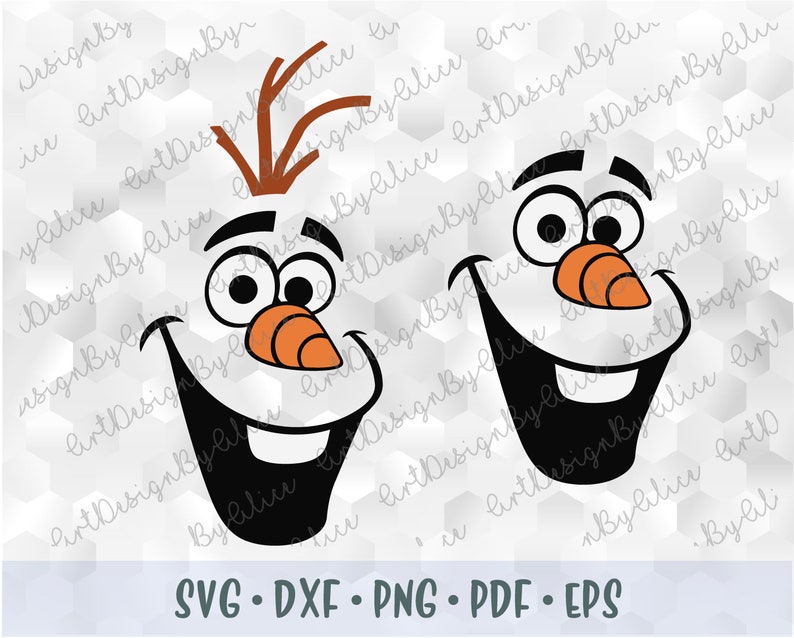 Download Olaf Snowman Head Face Frozen 2 SVG PNG Layered Cut files ...