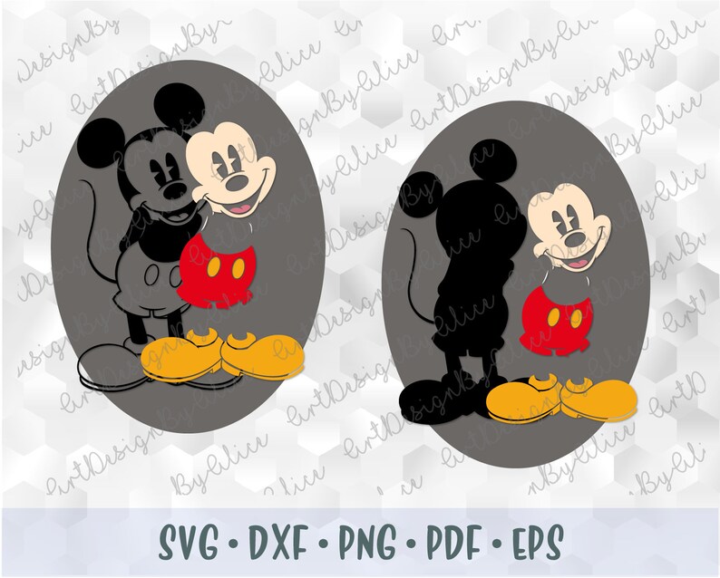 Download SVG PNG DXF Mickey Minnie Mouse Vintage Retro Old Style | Etsy