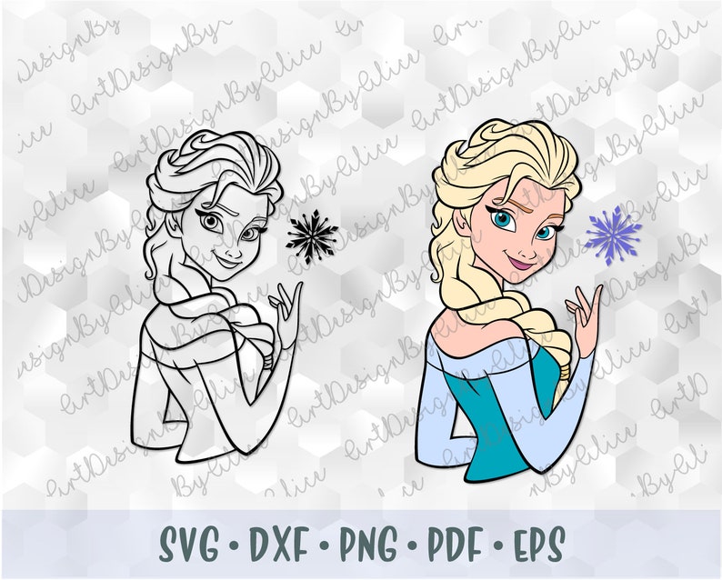 Download Elsa SVG PNG Frozen Disney Princess Layered Cut file ...