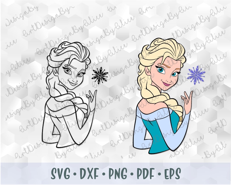 Download Elsa SVG PNG Frozen Disney Princess Layered Cut file ...