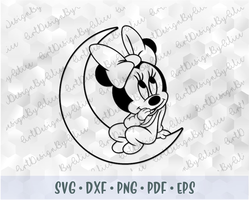 Download SVG PNG Baby Mickey Minnie Mouse Head Ear Outline Cut file ...