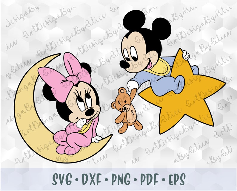 Download SVG PNG Baby Mickey Minnie Mouse Head Ears Layered Cut ...