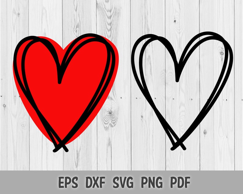 Download SVG PNG Hand drawn Doodle Hearts Love Valentine Day ...