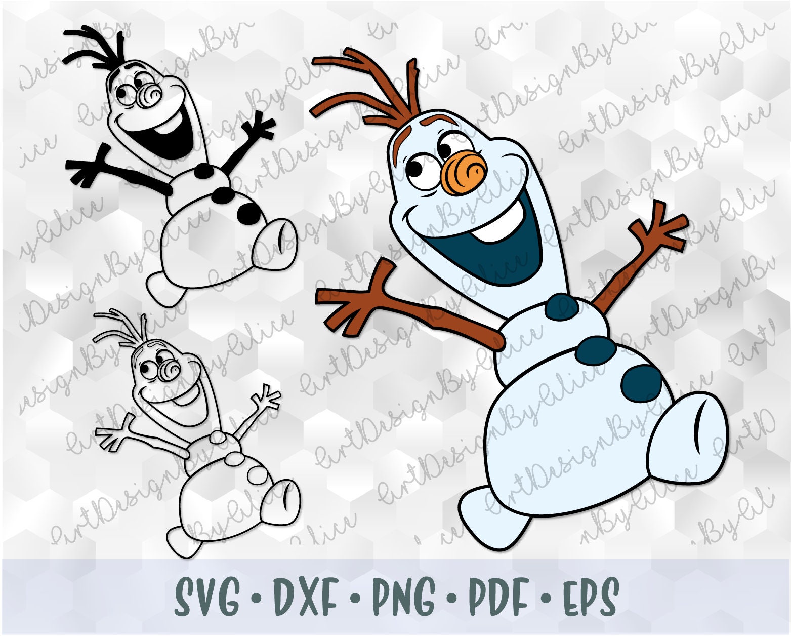 olaf snowman frozen 2 svg png layered cut files outline stroke etsy