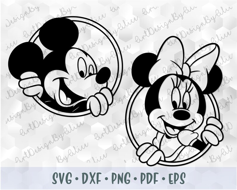 Download SVG PNG Mickey and Minnie Mouse Hands Head Ears Bow Cut ...