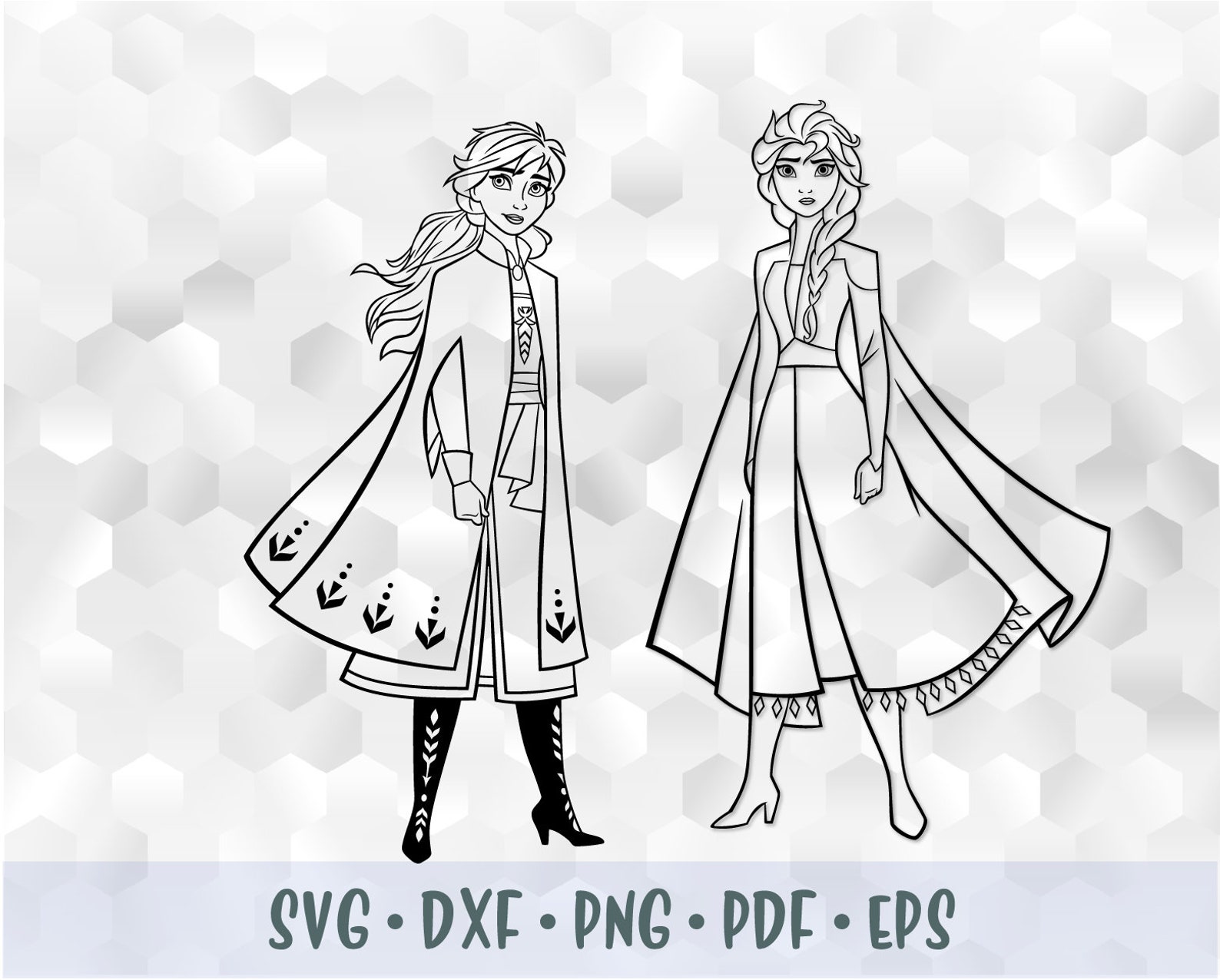 Download SVG PNG Frozen 2 Anna Elsa Olaf Sven Kristoff Cut files ...