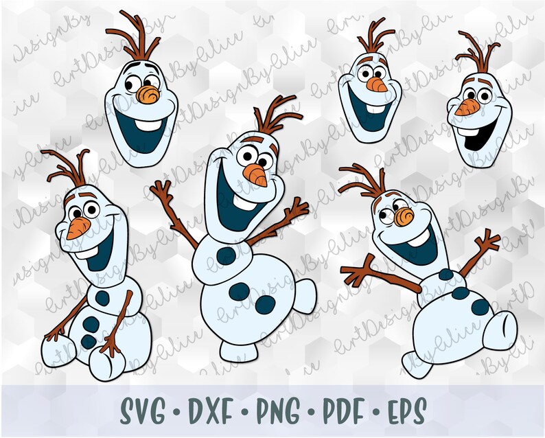 bundle svg png olaf snowman frozen head face layered cut file etsy