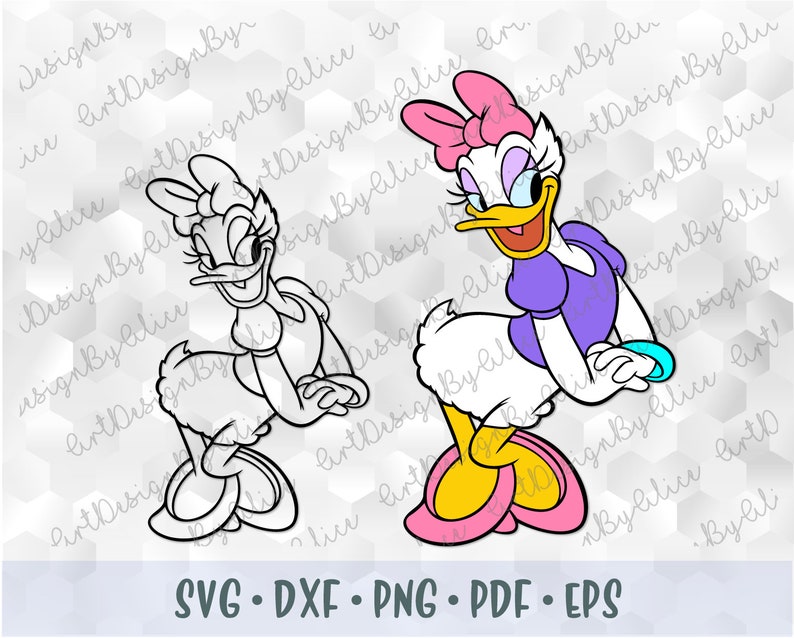 Download SVG PNG Daisy Duck Mickey Minnie Friends Layered Vector ...
