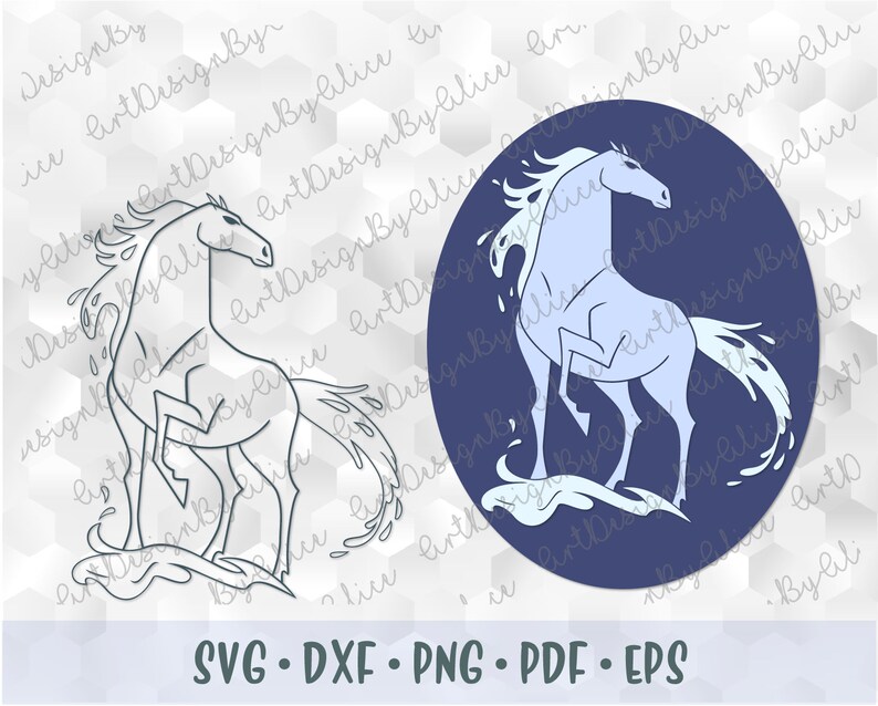 Download SVG PNG Frozen 2 Water Horse Nokk Layered Cut files Cricut ...