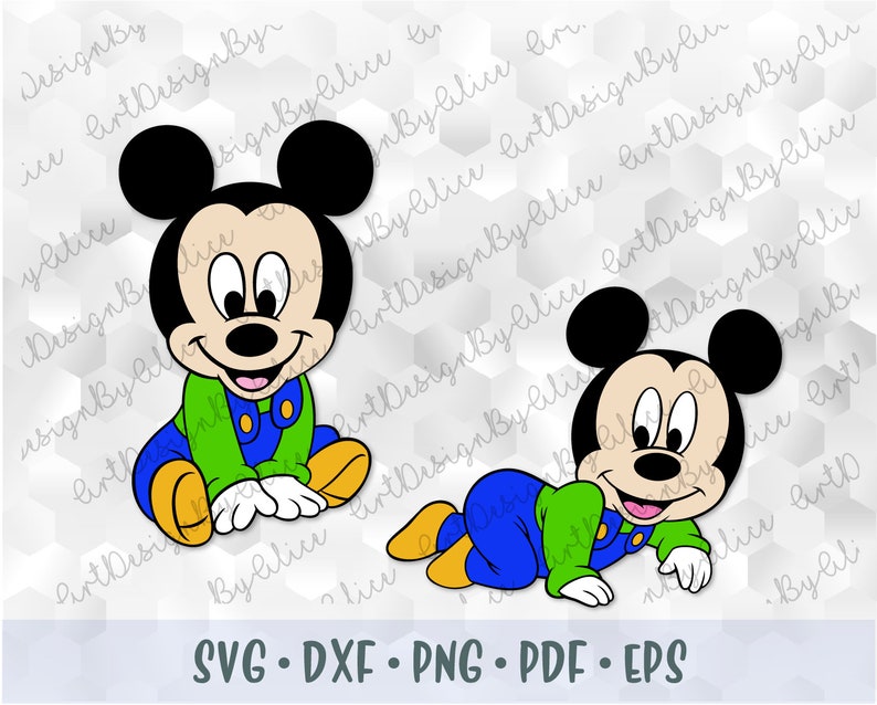 Download SVG PNG Mickey Mouse Baby Babies Layered Cut file Cricut ...