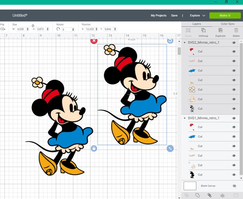 Download SVG PNG DXF Mickey Minnie Mouse Vintage Retro Old School ...