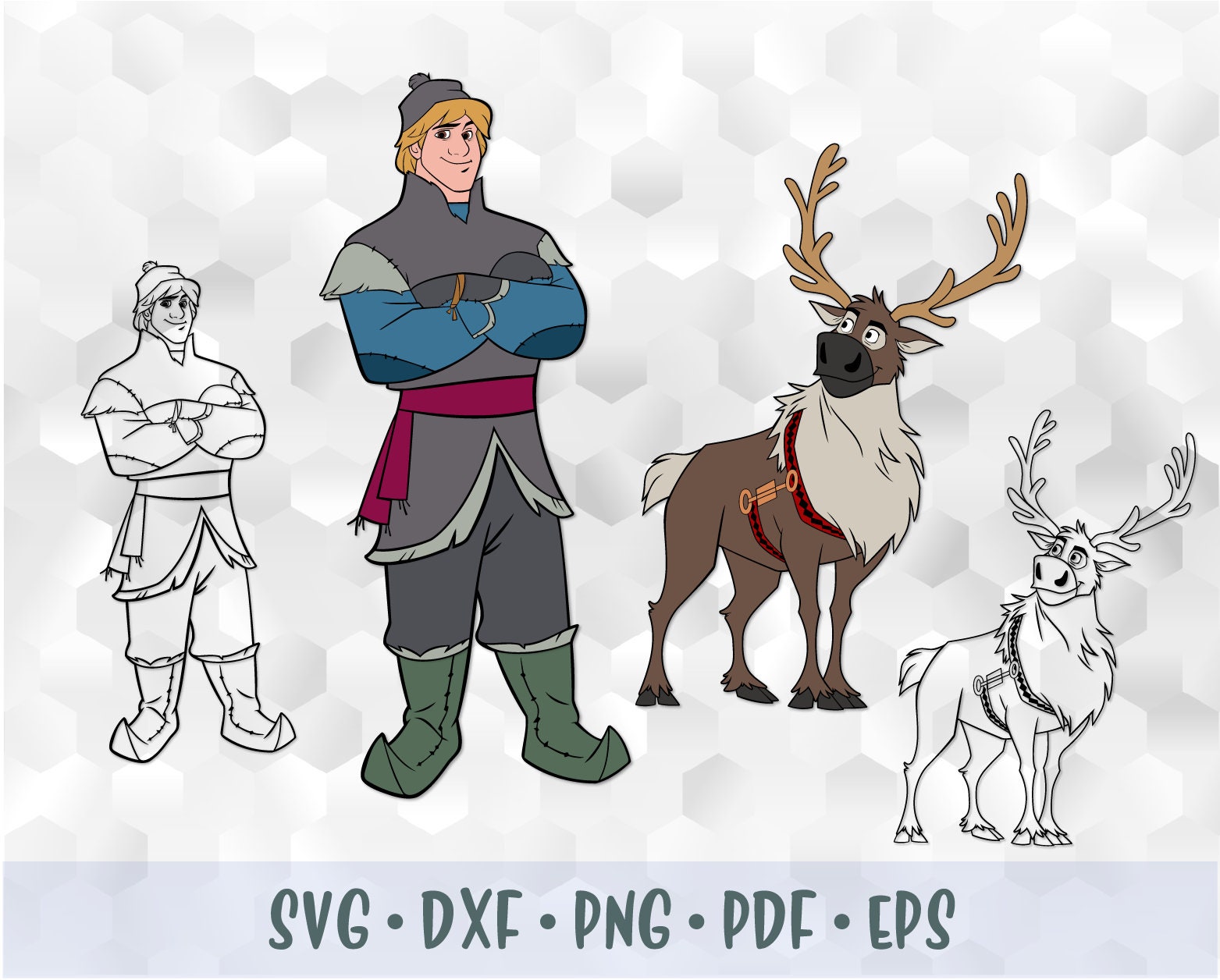 Download SVG PNG Frozen 2 Sven Kristoff Layered Cut files Cricut ...