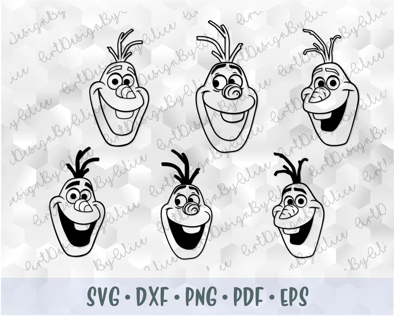 Download SVG PNG Olaf Snowman Frozen Head Face Layered Cut file ...
