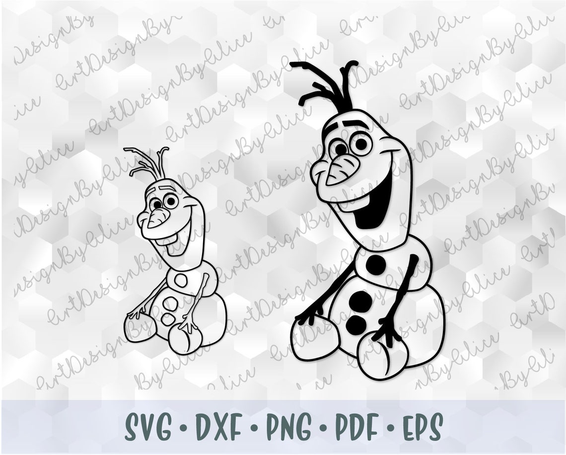 svg png olaf snowman frozen head face layered cut file