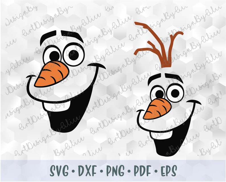 Download Olaf Snowman Head Face Frozen 2 SVG PNG Layered Cut files ...