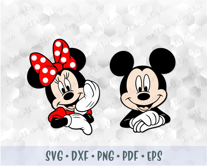 Download Clip Art Art Collectibles Birthday Girl Svg Minnie Mouse Red Bow Disney Cricut Silhouette Cut Files Template Vector Decal Head Ears Party Decor Shirt Clipart Iron On