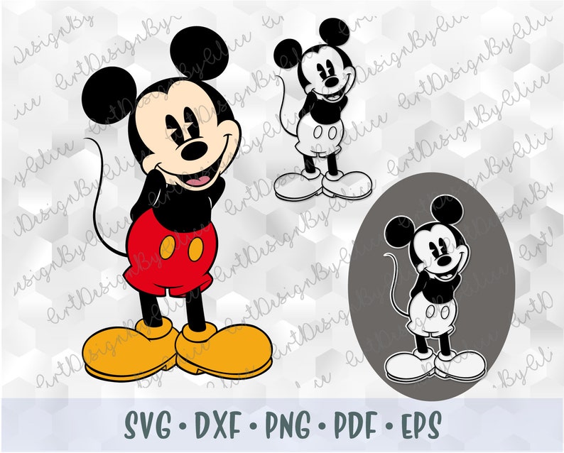 Download SVG PNG DXF Mickey Minnie Mouse Vintage Retro Old Style | Etsy
