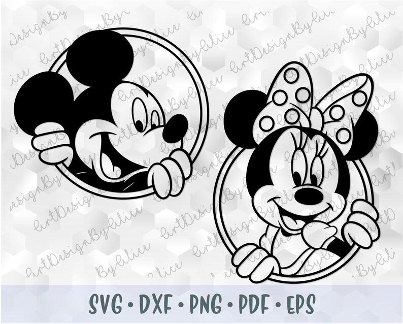 Download SVG PNG Mickey and Minnie Mouse Hands Head Ears Bow Cut ...